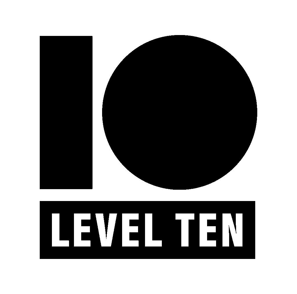 Level ten black logo