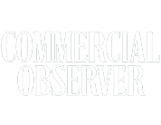 Commercial observer logo in white lettering on a transparent background